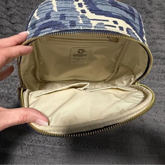 Spartina 449 Navy and Beige Patterned Backpack - Picture 4 of 9